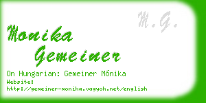 monika gemeiner business card